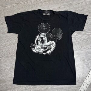Domrebel Mickey Mouse Dogs Graphic T-shirt Men Sz M Black Short Sleeve Montreal